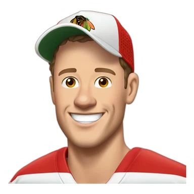 Jonathan Toews as a beach bum sticker