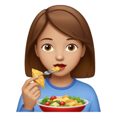 everyday life, food, girl, brown hair sticker