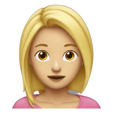 Une fille blonde qui pleure sticker