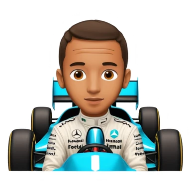 Lewis Hamilton in a f1 car sticker