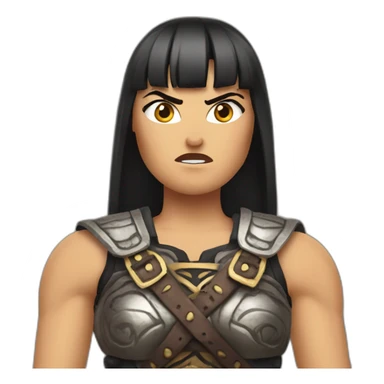 xena warrior princess angry sticker