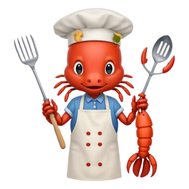 Crayfish cooking a bbq sticker