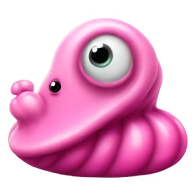 Pink slug with one eye sticker