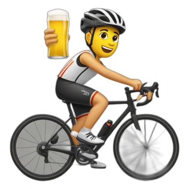 Ciclista bebiendo cerveza sticker