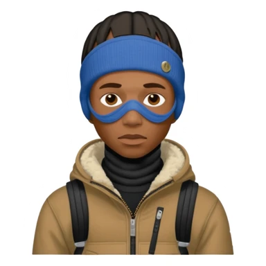 Travis scott wearing a ski mask with whole carti outfit sticker