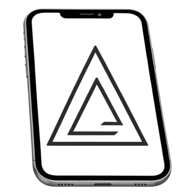 Minimalistic flat vector icon, iOS style, thin black contour on white background. Simple code window with a small play triangle in the corner, and a smartphone outline next to it. Clean, no text, no shadows sticker