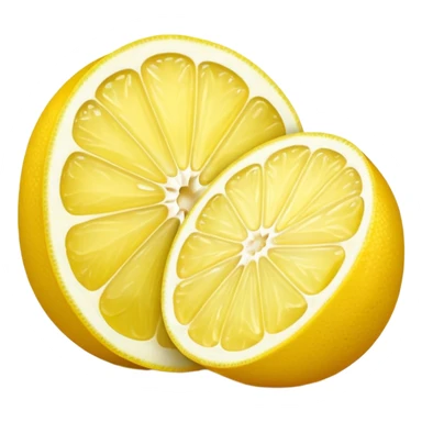 lemon cut in half  sticker