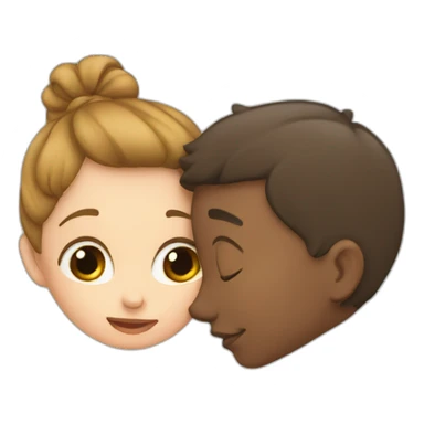 Boy kiss a girl sticker