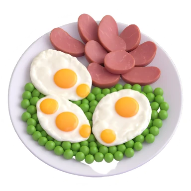 protein meat and eggs and peas sticker