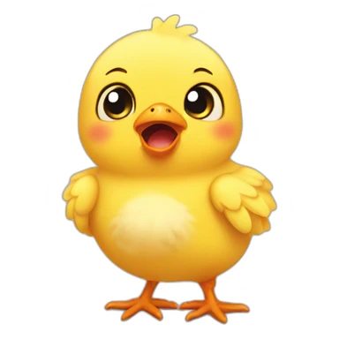 angry cute baby chick sticker