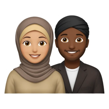 Mixed hijabi wife only  black husband black   sticker