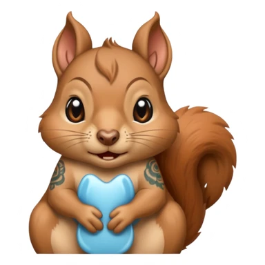 Squirrel with tattoos crying  sticker