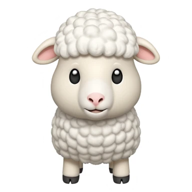 Sheep standing 3D emoji png sticker
