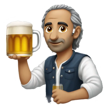 Zemmour avec une bière  sticker