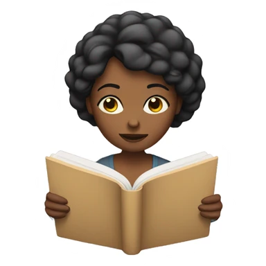woman reading sticker