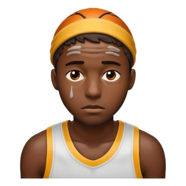 tired basketball player, sweating a lot sticker