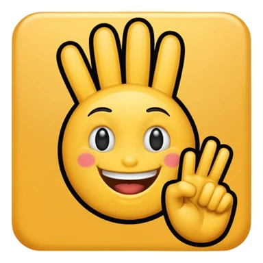 Fuck you hand sign in front of smiling face sticker