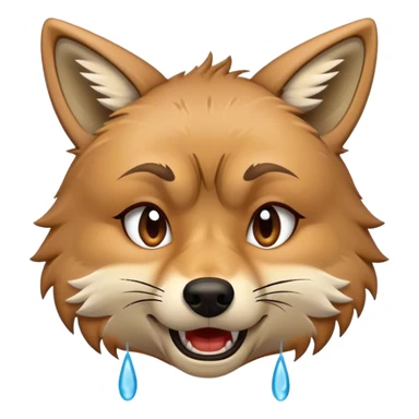 Coyote crying tears sticker
