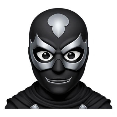marvel character black holt with iconic black mask sticker