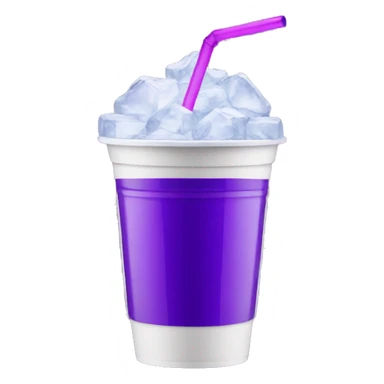 Double styrofoam cup with purple juice and ice in it sticker