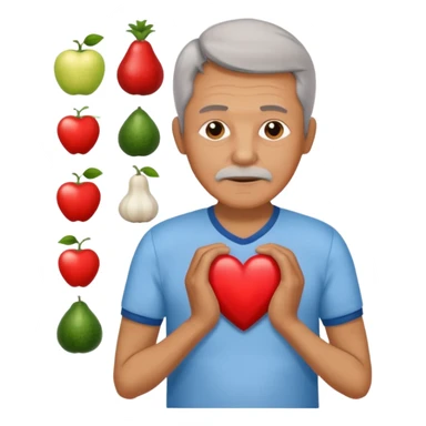 una imagen de un abuelo de 63 años con una enfermedad cardiovascular pero puedes poner al rededor habitos saludables PERO QUE SUFRA DE ENFERMEDAD CARDIOVASCULAR Y QUE NO SE VEA TAN FELIZZ sticker