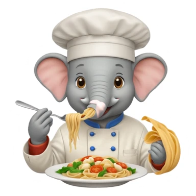 elephant at a restaurant table sticker