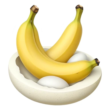 A banana standing between two eggs sticker