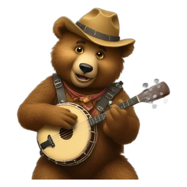 country bears playing banjos sticker