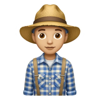 light skin granjero de cafe full body  sticker