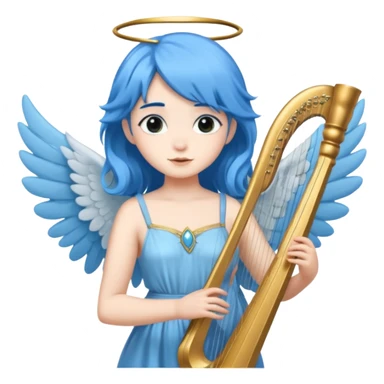 Blue-haired angel holding harpir






























 sticker