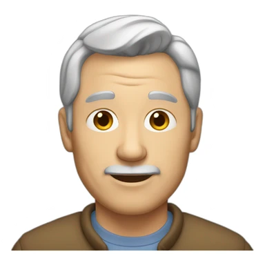 53 year old white man with short gray hair without a mustache sticker