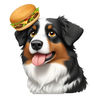 Australian shepherd 3 color hamburger sticker