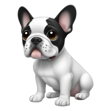 French-bulldog-Black and white sticker