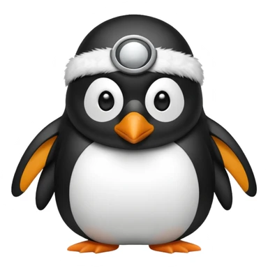Penguin wearing I sticker