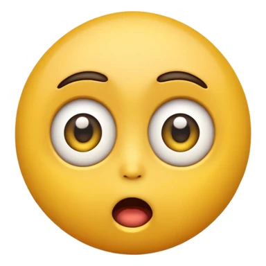 Emoji with a very surprised face sticker