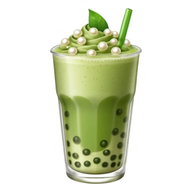 show me matcha boba tea latte sticker