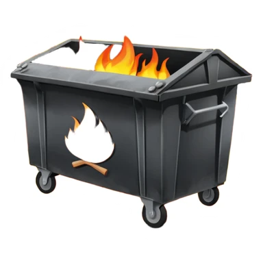 Flaming dumpster fire with the words "Indian bureaucracy" on the dumpster.  sticker