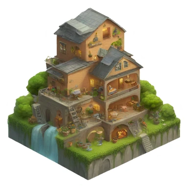 mystical city apartment with farm sticker