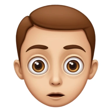 Funny caricature style cartoon, big eyes,  sticker