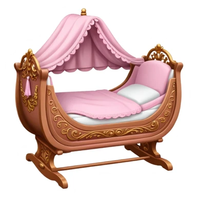 baby cradle pink sticker