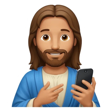 Jésus sur son téléphonesur son téléphone sticker
