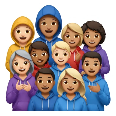 hoodied group sticker