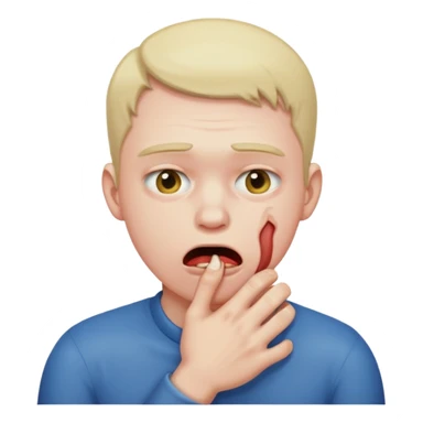 A guy choking himself sticker