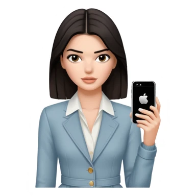 kendall jenner with iphone in hand sticker