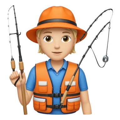 Person inside of a boat fishing sticker