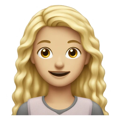 Blonde Girl with braces sticker