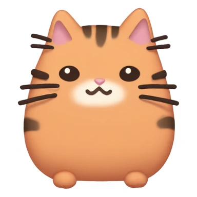 orange pusheen sticker