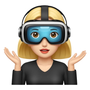 VR wearing woman sticker