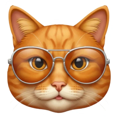 cat wearing sunglasses, simple and expressive sticker