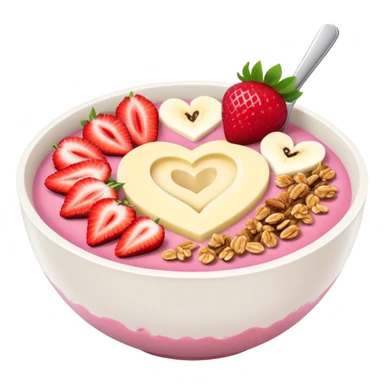 smoothie bowl with strawberries sticker